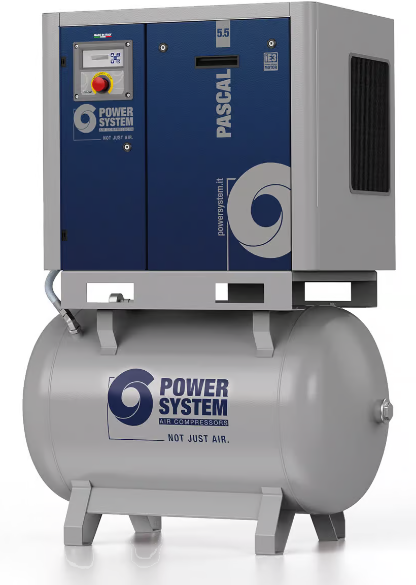 Kompresor śrubowy 5.5 kW na zbiorniku 270l Power System Pascal