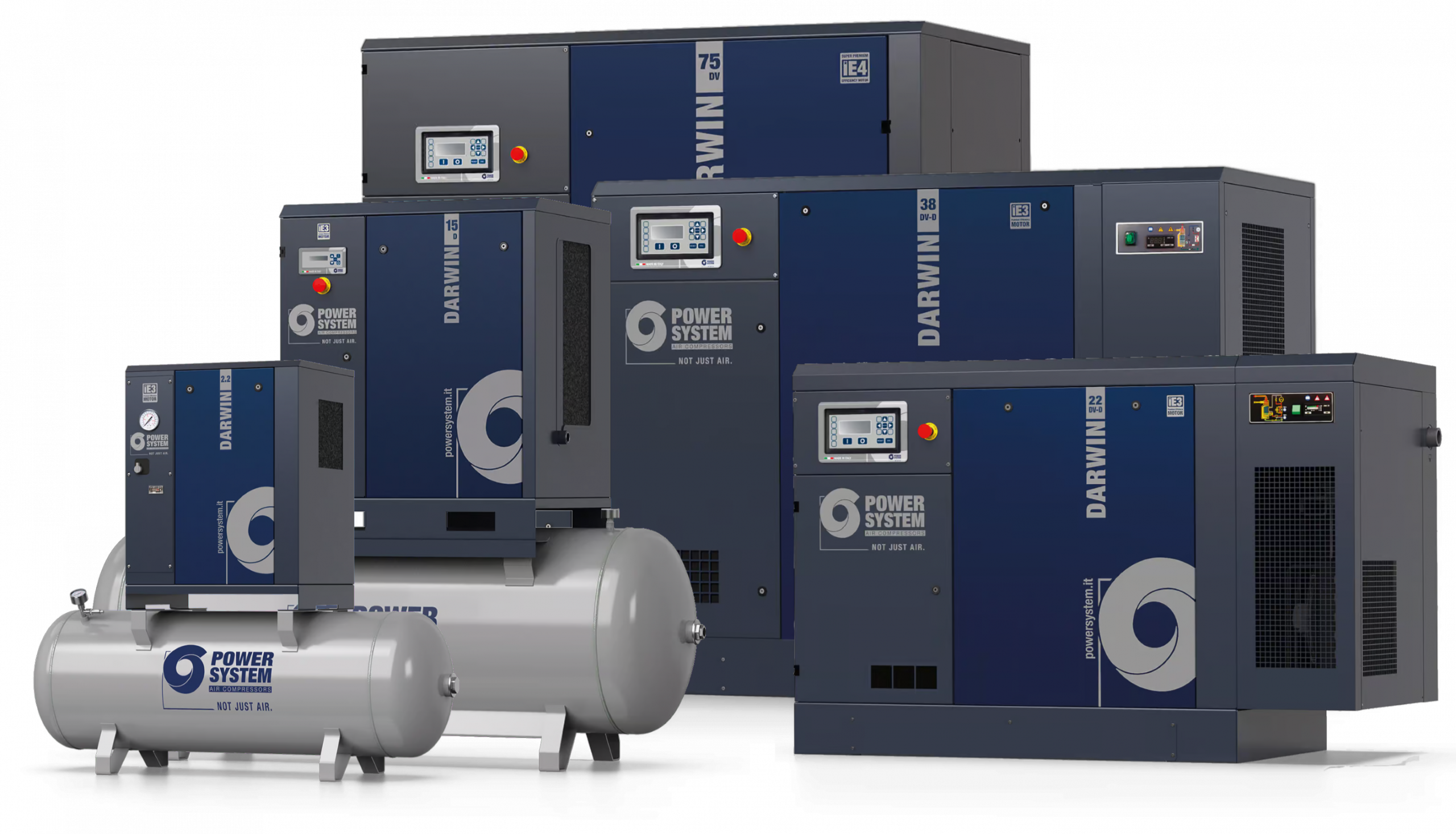 Sprężarki Śrubowe 2.2 kW - 75kW (Kompresory Śrubowe 2.2 kW -75 kW) Power System Darwin